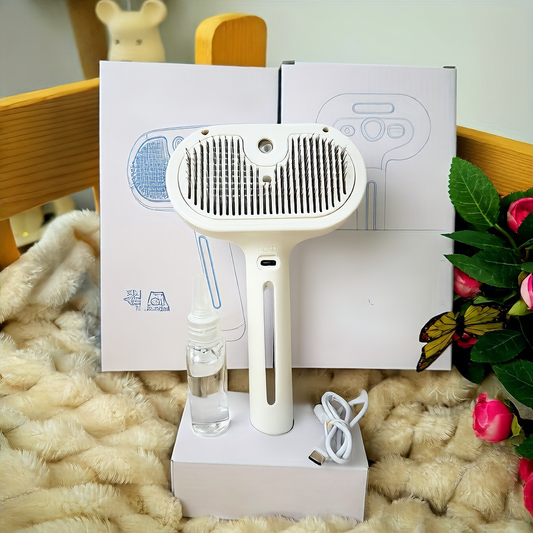 Pet hairbrush without water